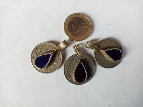 3 Monedas Piedra Azul